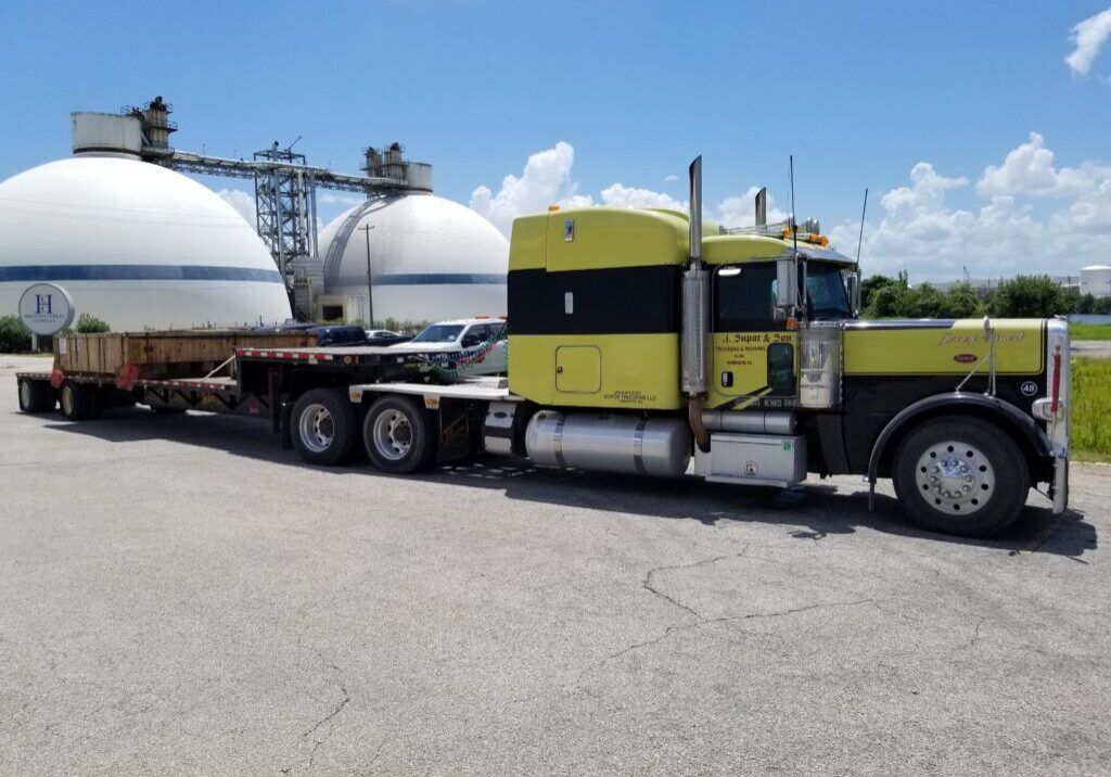 Cement plant equipment being shipped